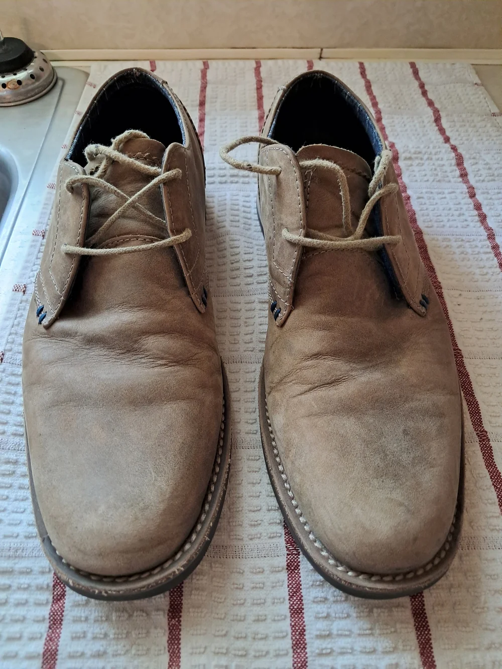 Original Penguin Wade Mens Oxford Shoes Size 10 Brown Suede Derby OP100139